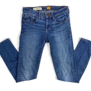 Pilcro and the Letterpress Mid Rise Jeans Skinny Anthropologie Blue Womens Sz 25